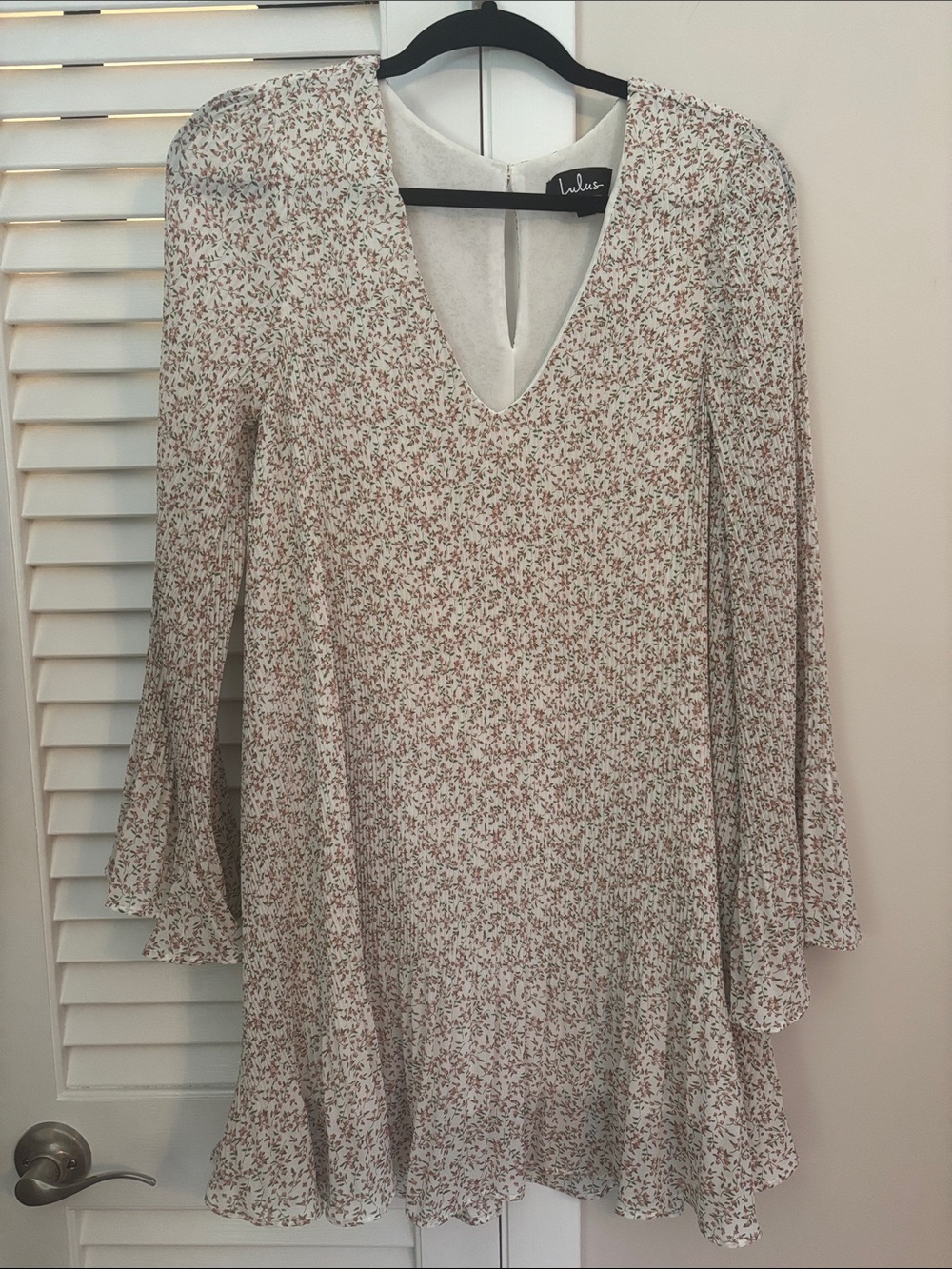Lulus Flowy Mini Dress with Pink Floral Pattern, women’s size medium